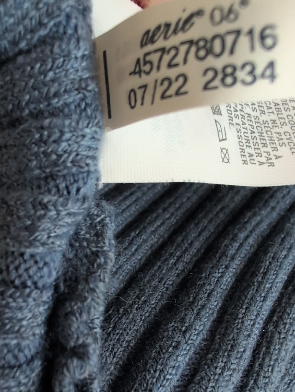 aerie Slate Blue Ribbed Knit Cropped Cami Large - Picture 9 of 10